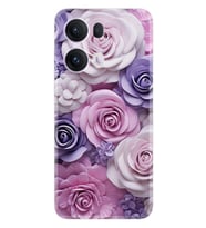 Oppo Reno 13F Kılıf Boutique Baskılı Resimli Mor Güller Pcode -029