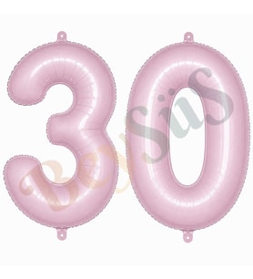 30 Rakam Folyo Balon pembe Rengi (76 cm)