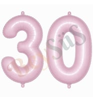 30 Rakam Folyo Balon pembe Rengi (76 cm)