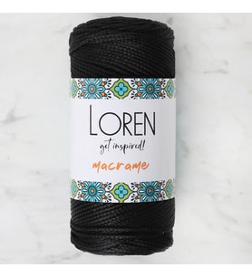 Loren Macrame Siyah El Örgü İpi - RM 001 - 34323