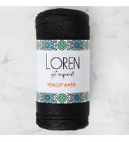 Loren Macrame Siyah El Örgü İpi - RM 001 - 34323