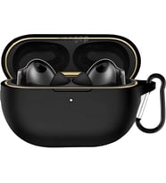 Huawei FreeBuds Pro 4 için Kulaklık Kılıfı Darbelere ve Çizilmeye Karşı Kasa Koruyucu Freebuds Pro 4 Kılıfı Tam Koruma Sağlayan Extra Kalın Yapılı Taşıma Askılı Freebuds Pro 4 Koruma (Siyah)