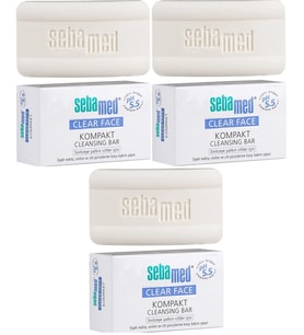 Sebamed Clear Face Kompakt Yüz Temizleme  Barı Sabun Sivilceye Yatkın Cilt 100GR (3 Lü Set)