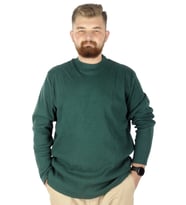 Mode XL Büyük Beden Uzun Kol Yarım Balıkçı Kazak 22558 Nefti