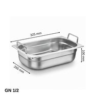 ÜRET Saplı Gastronom Küvet GN 1/2 100 mm 6.5 lt