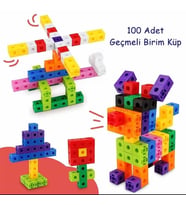 Eğitici Geçmeli Birim Küpler Seti Number Blocks Akıl Küpleri (100 Adet)