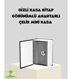 Sözlük Görünümlü Gizli Kitap Kasa – Anahtarlı Metal İç Kasa, Kompakt Boyut, Şık Ve Güvenli Tasarım