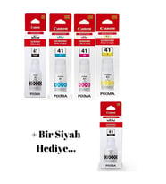 GI-41 G2420 4 Renk Mürekkep Seti + 1 Siyah Hediye GI-41 039