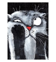 Kedi Tablo Ahşap Poster Dekoratif