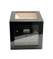 PremiumQuality Recoleta Siyah Sedir Humidor Puro Kutusu
