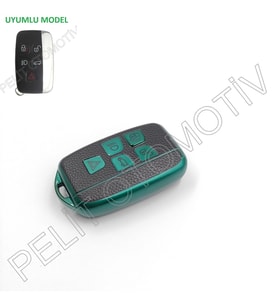 Range Rover 5 Tuş Anahtar Kılıf Süperlüx Yeşil