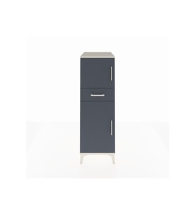 Kronos Dolap 2 Raflı Tek Çekmeceli 2 Kapaklı 44x59x134 Aytaşı-Antrasit