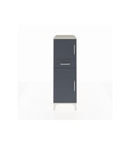 Kronos Dolap 2 Raflı Tek Çekmeceli 2 Kapaklı 44x59x134 Aytaşı-Antrasit
