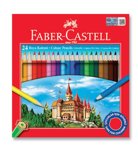 Faber Castell Full Okul Boyama Seti 24 Renk Kuru Boya + 24 Renk Pastel Boya + 21 Renk Sulu Boya Üçlü Paket