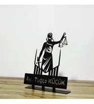 Avukat Masaüstü İsimlik - Kişiye Özel Metal Masa İsimliği - Hediye Ofis İsimlik