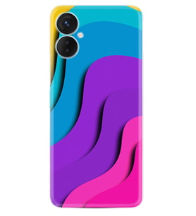 Tecno Spark 9T Kılıf Silikon Desen Özel Seri Renk Cümbüşü 1631