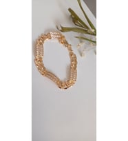 ÇELİK BİLEKLİK XUPİNG ALTIN KAPLAMA DORİKA 14 AYAR GOLD RENK GARANTİLİ KUYUMCU MODEL 18 CM