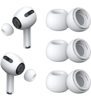 [3 Çift] Yedek Kulaklık Uçları - AirPods Pro 1. ve 2. Nesil İle Uyumlu, Gürültü Azaltma Delikli, AirPods Pro İçin Silikon Kulaklık Uçları, Taşınabilir Saklama Kutusu ve Şarj Kasesine Uygun (Küçük)