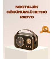 Retro Bluetooth Radyo – Nostaljik Tasarım, TF Kart ve USB Destekli