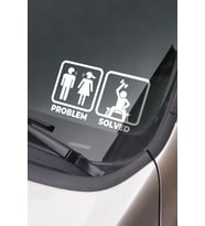 Problem Çözüldü Problem Solved Oto Cam Sticker 20 Cm
