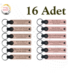 Pudra & Yavru Ağzı, 16’lı Set, İsim Yazılı Anlamlı Hediyelik, Bisiklet Turu Ekibine Veda Anısı