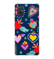 PrintiFy Samsung Galaxy A51 Uyumlu Retro Color 3 Baskılı Şeffaf Köşe Korumalı Antişok Kılıf