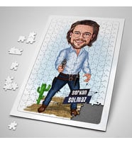 Kibar Kovboy Karikatürlü 240 Parça Kişiye Özel  Puzzle