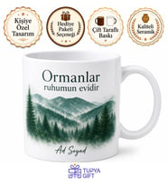 Bolu Orman Temalı Kişiye Özel Memleket Kupa Bardak Hediye