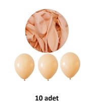 Somon Balon 12" - 30 cm Lateks Somon Renk Balon 10'lu Paket