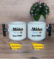 Maden Mühendisi Kupa Bardak T Siyah Kulplu Mühendisler Günü Hediyesi