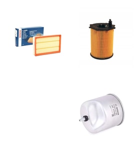 Bosch Filtre Bakım Seti Peugeot 208 1.6 BlueHDI Dizel 92 Beygir Hava + Yağ f. + Yakıt Filtre Bosch