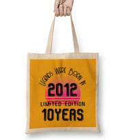 2012 birthday Gift - Made, Born in 2012 Gift - 10 Year Old Birthday Gift    Vintage Style Bez Çanta Uzun Saplı
