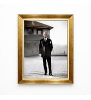 Tablore Atatürk Klasik Tam Boy Portre Altın Çerçeveli Tablo - Şık Salon ve Makam Odası Dekoru