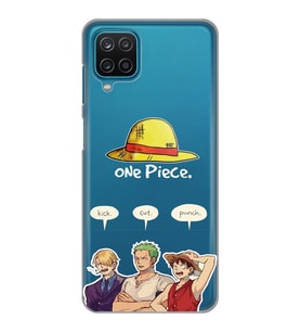 Samsung Galaxy A12 Uyumlu One Piece Karakterler Tasarımlı Şeffaf Telefon Kılıfı
