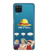 Samsung Galaxy A12 Uyumlu One Piece Karakterler Tasarımlı Şeffaf Telefon Kılıfı