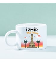Kişiye Özel İzmir Tasarımlı Motto Kahve Fincanı – Şehir Aşıklarına Özel Şık Tasarım