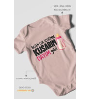Dayıya Özel Kısa Kollu Bebek Body %100 Pamuk
