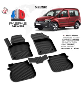 Drs Tuning Caddy 4D Araca Özel Havuzlu Kauçuk Paspas 2004-2019