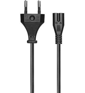 PX-TEYP15 1.5 Metre C7 Euro Teyip Power Kablosu, 2 Pin Sekiz Tip Güç Kablosu, PS5 PS4 PS3 Xbox Series TV Radyo Teyp DVD TV Box ve C7 Girişli Cihazlar İçin Full Bakır Siyah Enerji Kablosu