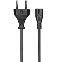 PX-TEYP15 1.5 Metre C7 Euro Teyip Power Kablosu, 2 Pin Sekiz Tip Güç Kablosu, PS5 PS4 PS3 Xbox Series TV Radyo Teyp DVD TV Box ve C7 Girişli Cihazlar İçin Full Bakır Siyah Enerji Kablosu