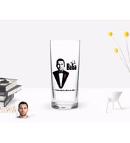 BK Gift Kişiye Özel Renkli Baskılı Godfather Baba Tasarımlı Rakı Bardağı-6 (Beyaz)
