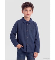LCW Kids İndigo Regular Fit Erkek Çocuk Gömlek