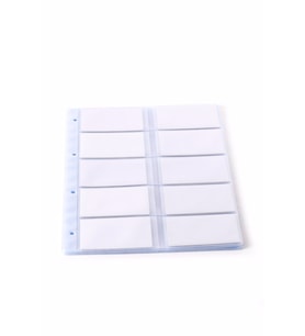 KARTVİZİT ALBÜMÜ YEDEĞİ 10 SIRALI 240 KARTLIK 460 ŞEFFAF 21X30 CM (Renksiz)