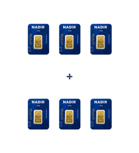 Nadir Gold 24 Ayar 15 Gram Külçe Altın (6 Adet 2,5 Gram Külçe Altın )