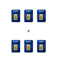 Nadir Gold 24 Ayar 15 Gram Külçe Altın (6 Adet 2,5 Gram Külçe Altın )