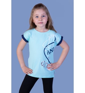 Toontoy Kız Çocuk Just And Girl Baskılı Kol Detaylı Tişört (Mint Yeşili)
