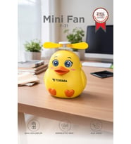 Torima Şarjlı El Vantilatörü Sevimli Kuş Figürlü Mini Taşınabilir Fan F31 Sarı