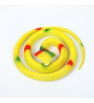 OnlineÇarsiPazar Sarı Renk Gerçekçi Kobra Model Silikon Yumuşak Yılan 80 Cm (4172) (Çok Renkli)