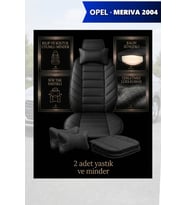 opel meriva 2004 Koltuk ve Kılıf uyumlu Yastık Lüks Siyah Minder 2 Minder 2 Yastık
