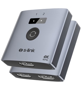 S-Link SL-LU602 2-Port 4K 60Hz HDMI Çift Yönlü (Bi-Directional) Akıllı Switch